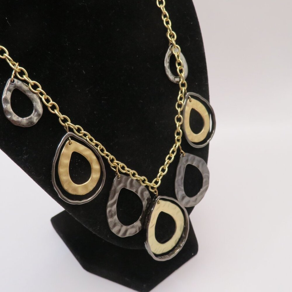 Copper Brown Tone Tear Drop Pendant Necklace - Picture 2 of 8